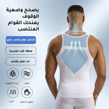 سترة كورسيه رجالية مصنوعة من قماش يمنح شعوراً بالبرودة عند الملامسة.